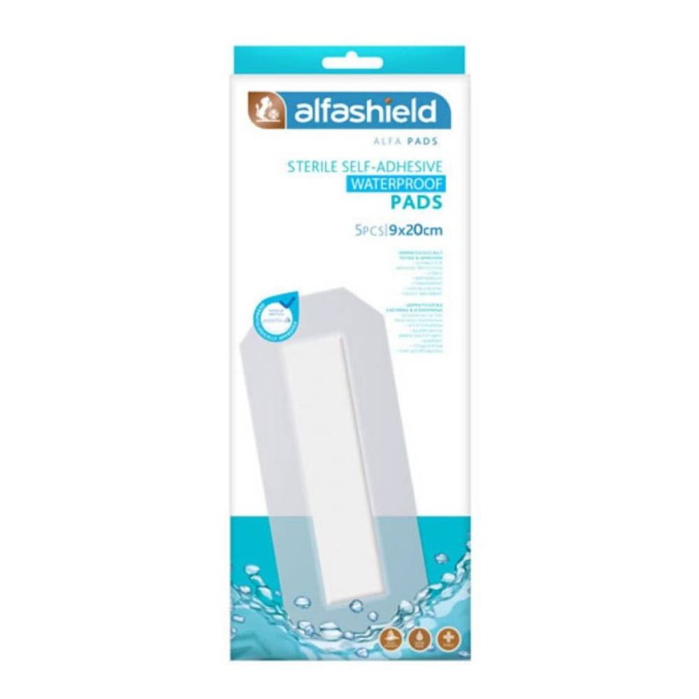 Alfashield | Sterile Self-Adhesive Waterproof (9x20cm) | Αποστειρωμένα Αυτοκόλλητα Επιθέματα | 5τεμ