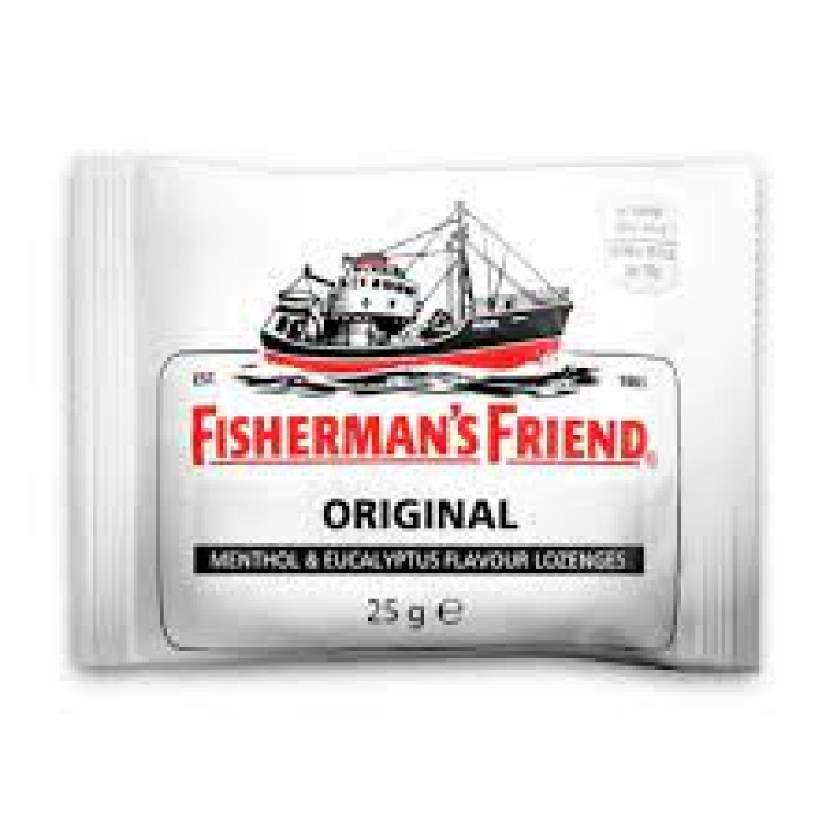 Fisherman\'s Friend | Original Extra Strong Μέντα & Ευκάλυπτος για το Βήχα & τον Ερεθισμένο Λαιμό | 25gr