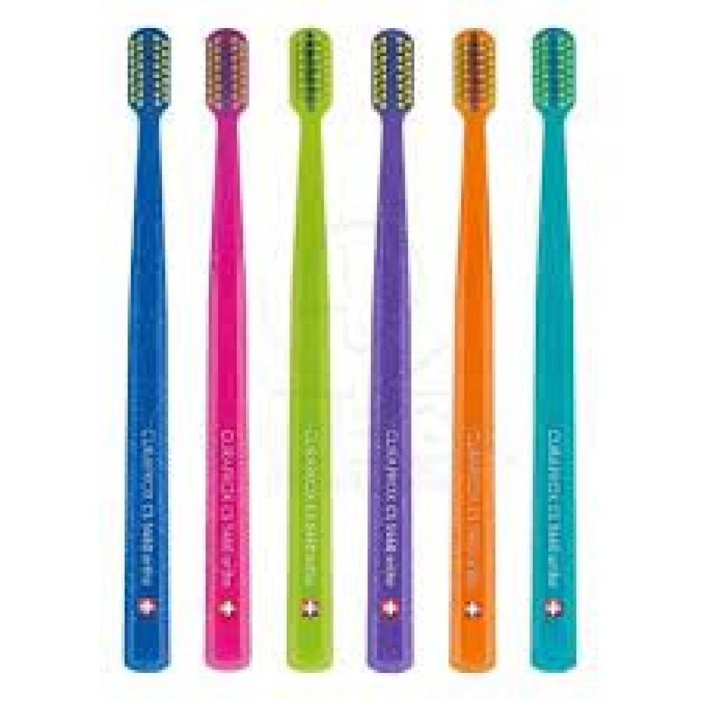 Curaprox | CS 5460 Ortho Ultra Soft | Οδοντόβουρτσα για Σιδεράκια με Glitter Μπλε-Λαχανί |1τεμ