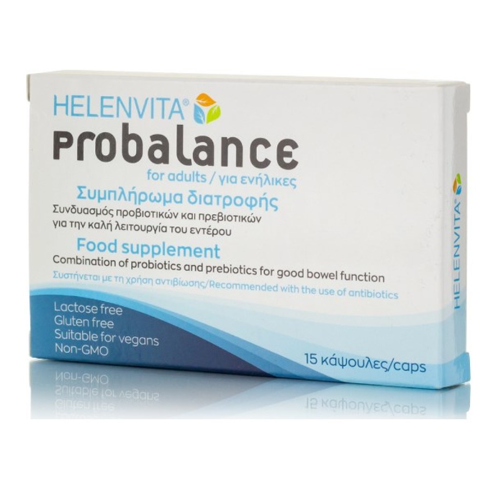 Helenvita | Probalance Συμπλήρωμα Διατροφής για την Καλή Λειτουργία του Εντέρου | Για Ενήλικες | 15caps