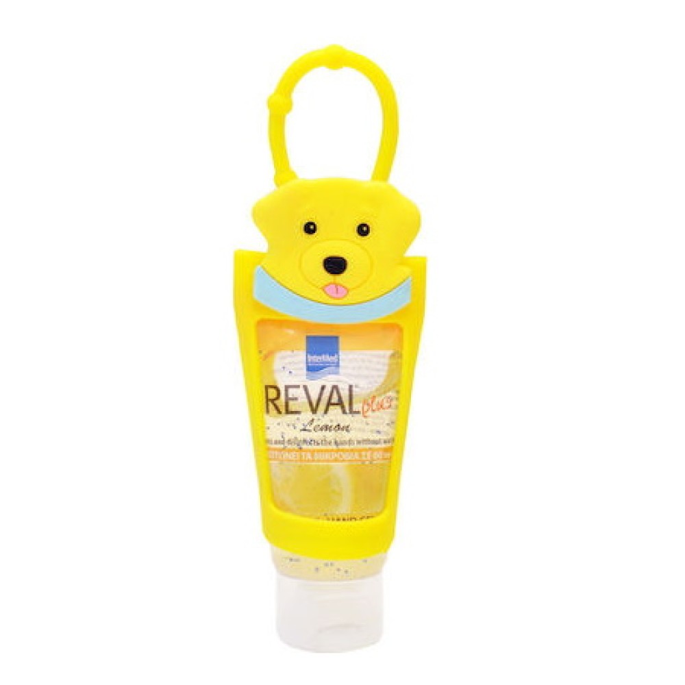 Reval Plus | Antiseptic Hand Gel Lemon Dog | Αντισηπτικό Χεριών Λεμόνι Με Θήκη Σκύλος | 30ml