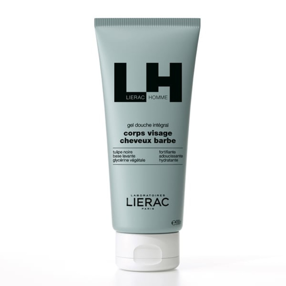 Lierac | Homme Gel Douche Integral | Τζελ Καθαρισμού για Σώμα, Πρόσωπο, Μαλλιά & Γένια | 200ml