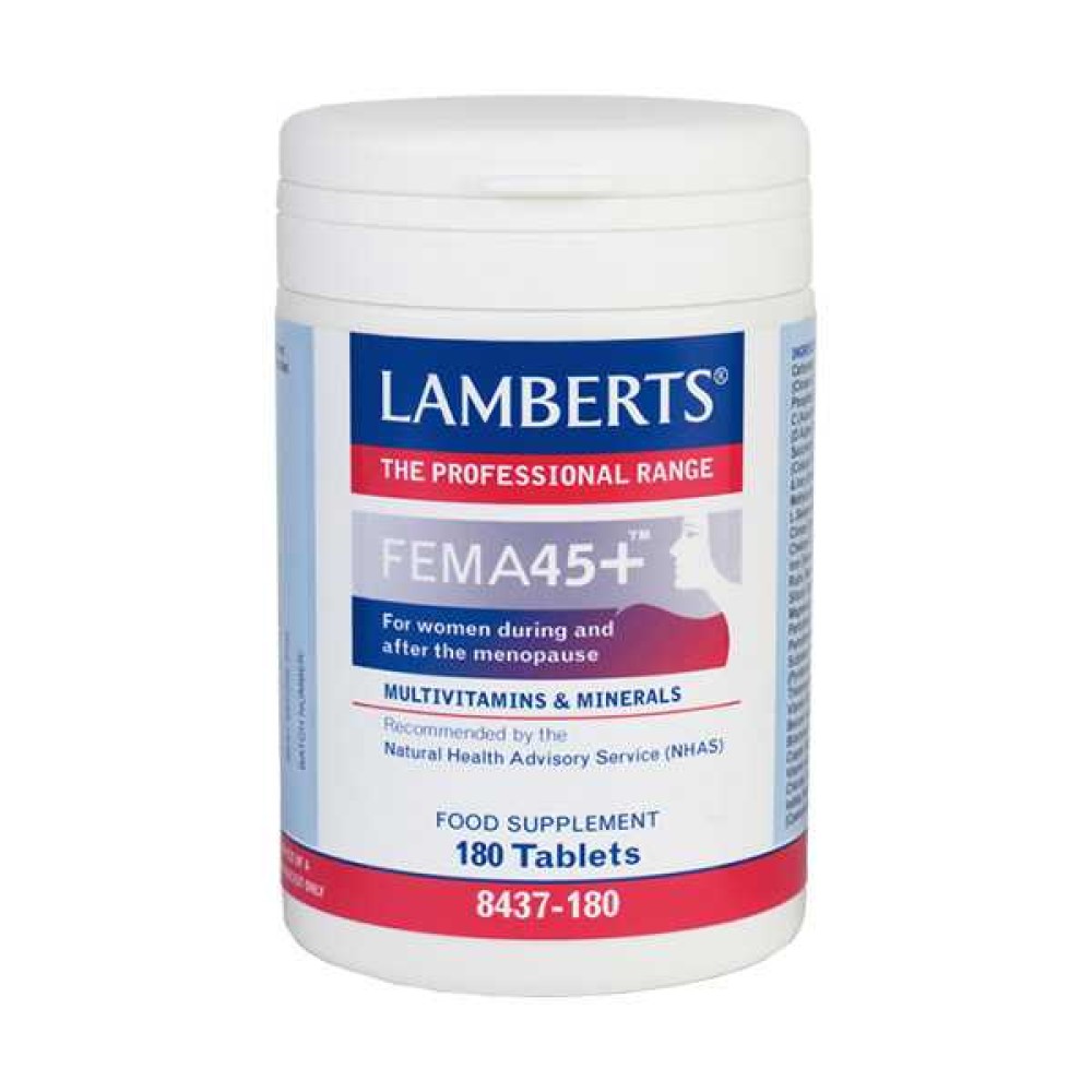 Lamberts | Fema 45+ Πολυβιταμίνες Για Γυναίκες Μετά Την Εμμηνόπαυση | 180 Ταμπλέτες