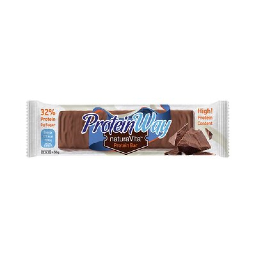 Protein Way Bar | Cookies Flavour Μπάρα Πρωτεΐνης με Γεύση Μπισκότου & Επικάλυψη Κακάο | Χωρίς Ζάχαρη | 50g