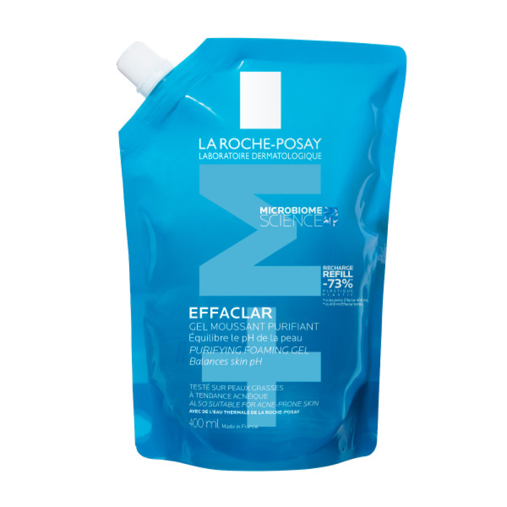 La Roche Posay | Effaclar +M Purifying Refill | Αφρώδες Gel Καθαρισμού Για Το Λιπαρό Δέρμα Με Τάση Ακμής | 400ml.