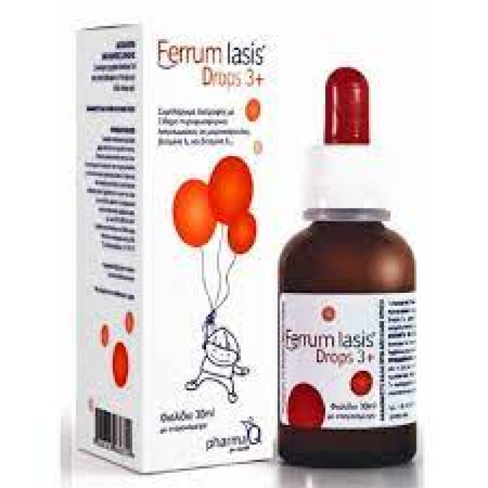 PharmaQ  | Ferrum  Iasis  Drops  3+  | Συμπλήρωμα  Διατροφής  Σιδήρου  | 30ml