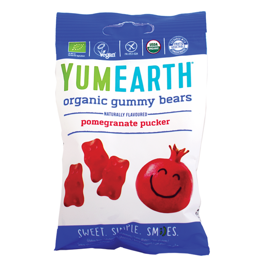YumEarth | Organic Gummy Bears | Βιολογικά Ζελεδάκια Aπό Ρόδι | 50gr