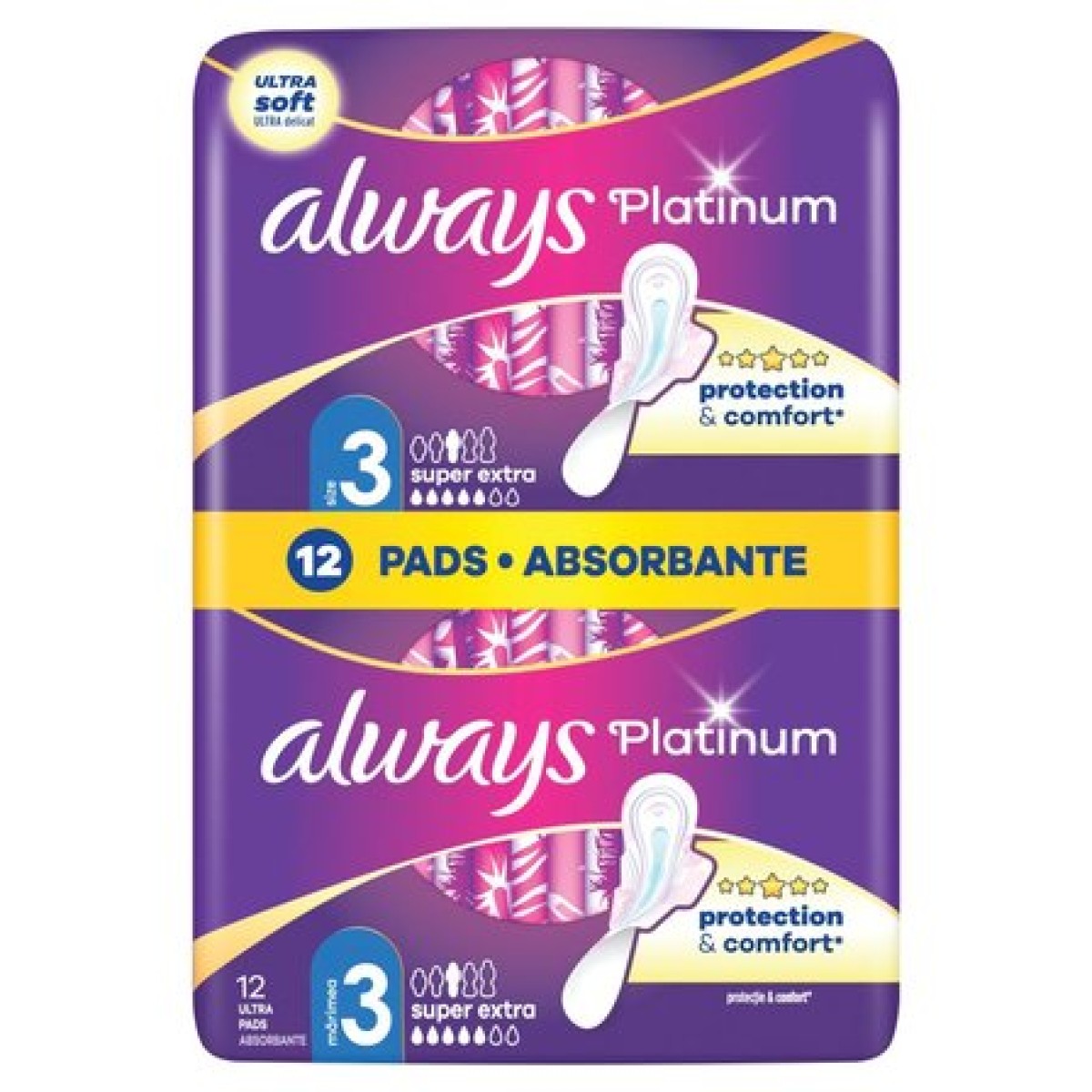 Always | Σερβιέτες Platinum Ultra Night Size 3 με Φτερά | 12τμχ