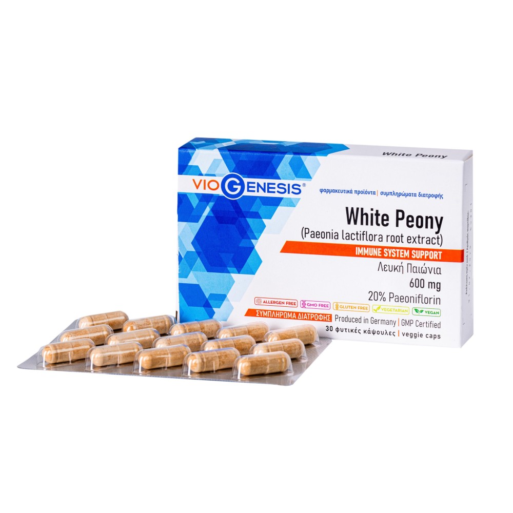 VioGenesis  | VWhite Peony 600 mg | 30 caps